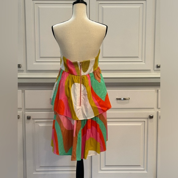 Crosby by Mollie Burch Dabney Tiered Dress Removable Adjustable Straps R… - Picture 8 of 16